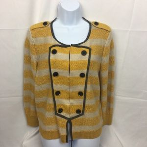 Loft mustard striped Sweater